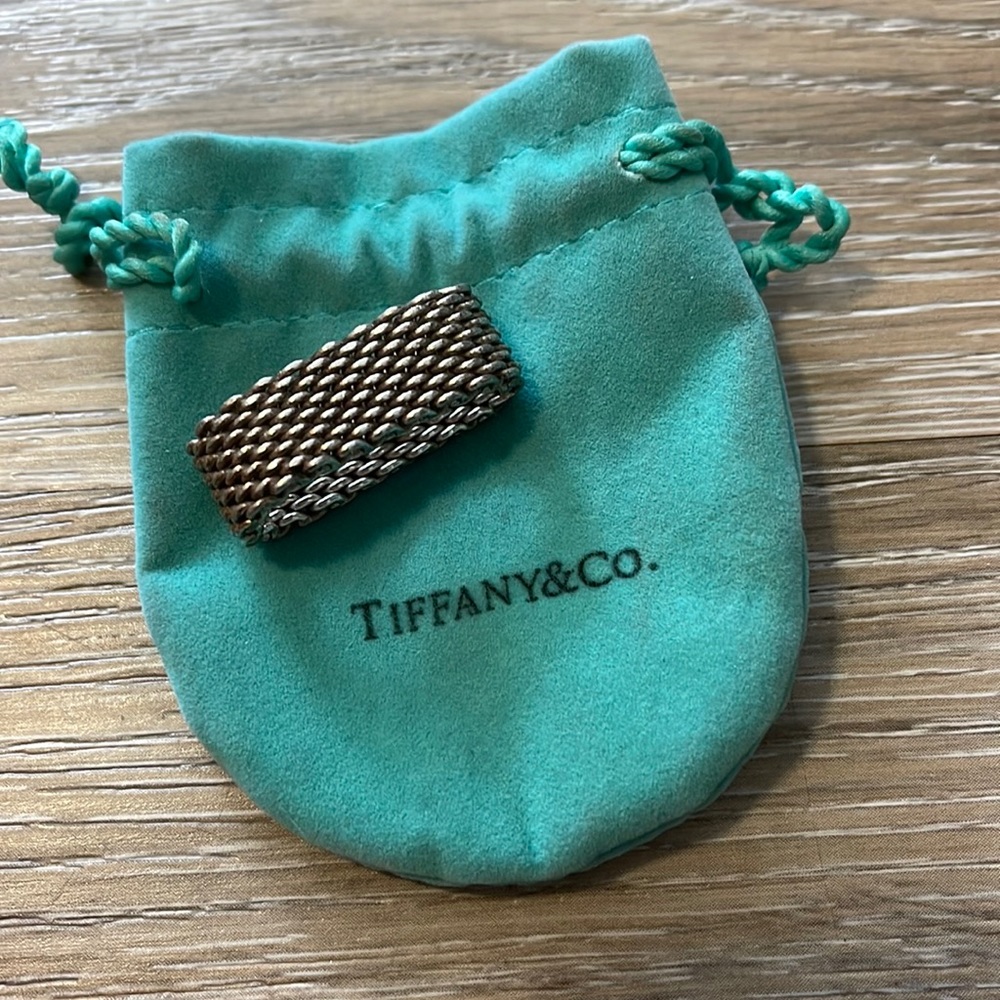 Tiffany & Co. Size 7 sterling silver mesh ring